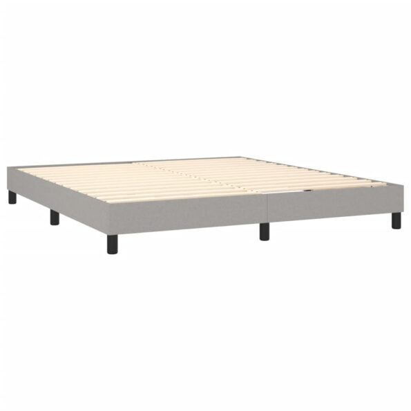 vidaXL Boxspring posteľ s matracom svetlosivá 100x200 cm látka – Obrázok 4