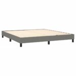 vidaXL Boxspring posteľ s matracom tmavosivá 180x200 cm látka – Obrázok 4