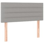 vidaXL Boxspring posteľ s matracom bledosivý 100x200 cm látka – Obrázok 6