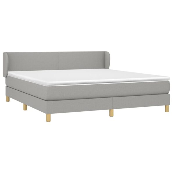 vidaXL Boxspring posteľ s matracom svetlosivá 100x200 cm látka – Obrázok 3