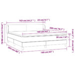 vidaXL Boxspring posteľ s matracom svetlosivá 100x200 cm látka – Obrázok 7