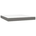 vidaXL Boxspring posteľ s matracom tmavosivá 180x200 cm látka – Obrázok 5
