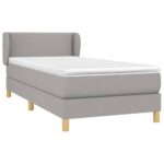 vidaXL Boxspring posteľ s matracom bledosivý 100x200 cm látka – Obrázok 3