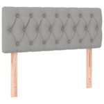 vidaXL Boxspring posteľ s matracom bledosivý 100x200 cm látka – Obrázok 6