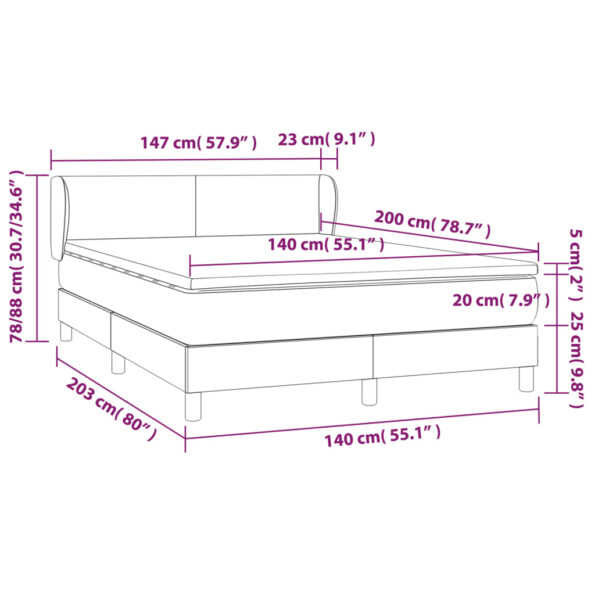 VXL8720287412496_g_en_hd_5.jpg vidaXL Posteľný rám boxsping s matracom bledosivý 140x200 cm zamat – Obrázok 7