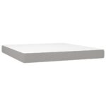 vidaXL Boxspring posteľ s matracom bledosivá 180x200 cm látka – Obrázok 5