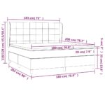 vidaXL Boxspring posteľ s matracom bledosivá 180x200 cm látka – Obrázok 7