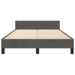 vidaXL Rám postele s čelom tmavosivý 120x200 cm zamat – Obrázok 6