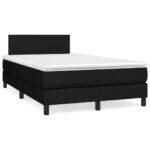 vidaXL Boxspring posteľ s matracom čierny 120x200 cm látka – Obrázok 2
