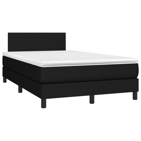 vidaXL Boxspring posteľ s matracom čierny 120x200 cm látka – Obrázok 3