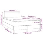 vidaXL Boxspring posteľ s matracom čierny 120x200 cm látka – Obrázok 7