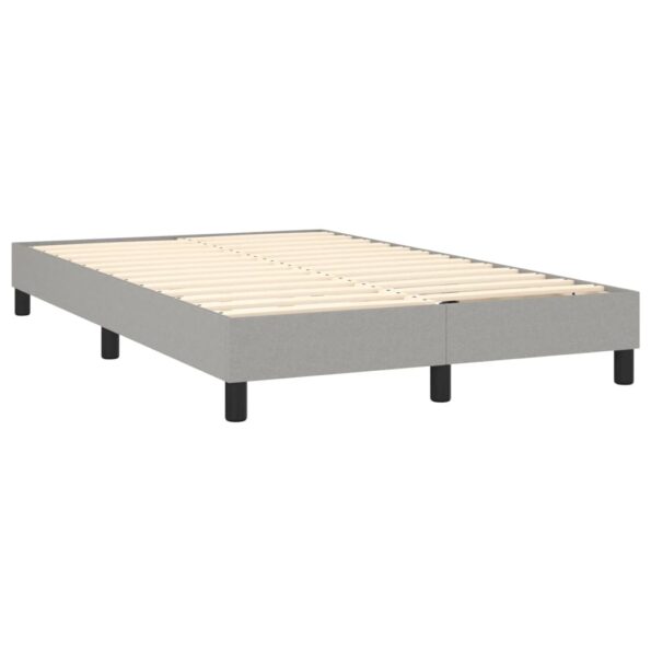 vidaXL Boxspring posteľ s matracom bledosivá 120x200 cm látka – Obrázok 4