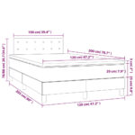vidaXL Boxspring posteľ s matracom bledosivá 120x200 cm látka – Obrázok 7