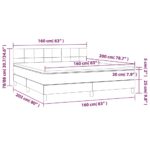 vidaXL Boxspring posteľ s matracom svetlosivá 100x200 cm látka – Obrázok 7