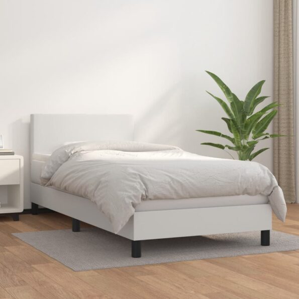 VXL8720287456469_m_en_hd_1.jpg vidaXL Boxspring posteľ s matracom biela 90x200 cm umelá koža – Obrázok 1