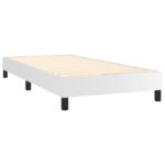 vidaXL Boxspring posteľ s matracom biela 90x200 cm umelá koža – Obrázok 4