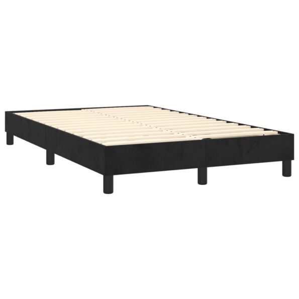 vidaXL Posteľný rám boxspring s matracom čierny 120x200 cm zamat – Obrázok 4
