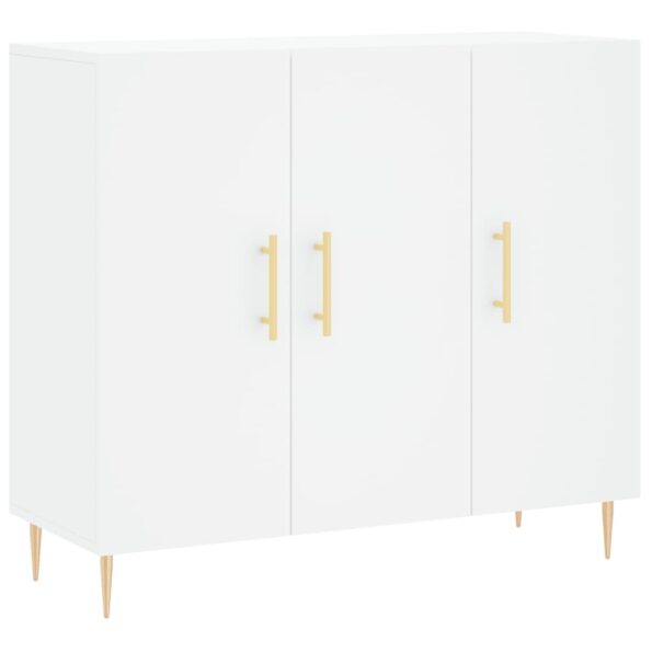 vidaXL Komoda biela 90x34x80 cm kompozitné drevo – Obrázok 2