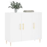 vidaXL Komoda biela 90x34x80 cm kompozitné drevo – Obrázok 3