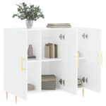 vidaXL Komoda biela 90x34x80 cm kompozitné drevo – Obrázok 4