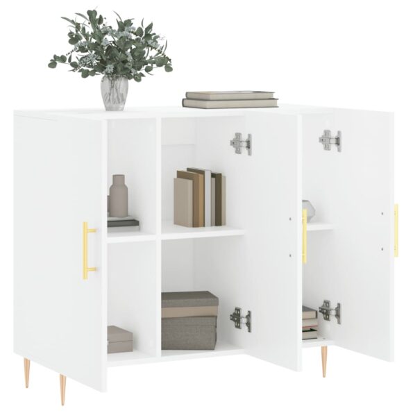 vidaXL Komoda biela 90x34x80 cm kompozitné drevo – Obrázok 4