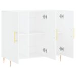 vidaXL Komoda biela 90x34x80 cm kompozitné drevo – Obrázok 5
