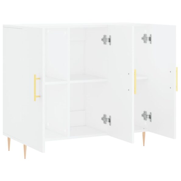 vidaXL Komoda biela 90x34x80 cm kompozitné drevo – Obrázok 5