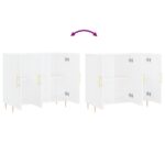 vidaXL Komoda biela 90x34x80 cm kompozitné drevo – Obrázok 9