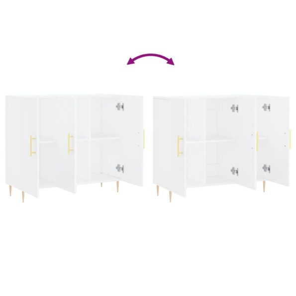 vidaXL Komoda biela 90x34x80 cm kompozitné drevo – Obrázok 9