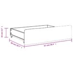 vidaXL Posteľné zásuvky 2 ks tmavosivé drevo a zamat – Obrázok 8