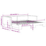 vidaXL Denná posteľ s rozkladacou posteľou tmavosivá 100x200 cm látka – Obrázok 11