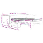 vidaXL Rozkladacia denná posteľ s matracmi krémová 100x200 cm látka – Obrázok 12