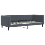 vidaXL Denná posteľ s matracom tmavosivá 90x190 cm zamat – Obrázok 3