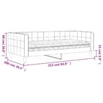 vidaXL Denná posteľ s matracom tmavosivá 90x190 cm zamat – Obrázok 12