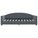 vidaXL Denná posteľ s matracom tmavosivá 90x190 cm zamat – Obrázok 4