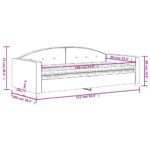vidaXL Denná posteľ s matracom tmavosivá 90x190 cm zamat – Obrázok 11