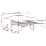 vidaXL Denná posteľ s rozkladacou posteľou bledosivá 90x190 cm zamat – Obrázok 9