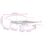vidaXL Rozkladacia denná posteľ so zásuvkami tmavosivá 90x200 cm látka – Obrázok 12