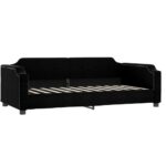 vidaXL Denná posteľ s matracom čierna 90x190 cm látka – Obrázok 3