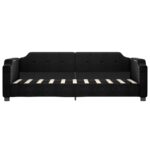 vidaXL Denná posteľ s rozkladacou posteľou čierna 90x190 cm látka – Obrázok 6