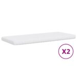 vidaXL Rozkladacia denná posteľ s matracmi čierna 90x190 cm látka – Obrázok 6