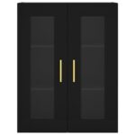vidaXL Nástenné skrinky 2 ks čierne kompozitné drevo – Obrázok 6