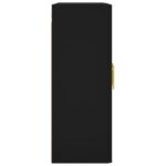 vidaXL Nástenné skrinky 2 ks čierne kompozitné drevo – Obrázok 7