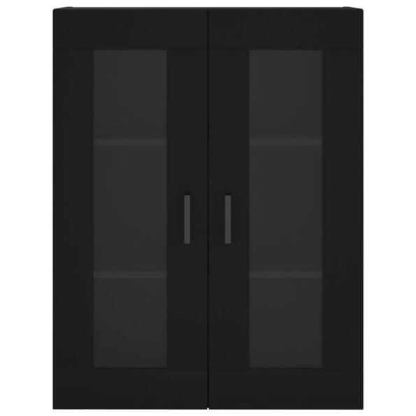 vidaXL Vysoká skrinka čierna 69,5x34x180 cm spracované drevo – Obrázok 6