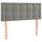 vidaXL Posteľný rám boxsping s matracom bledosivý 120x200 cm zamat – Obrázok 6