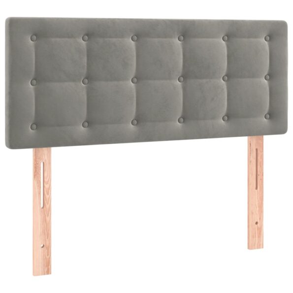 vidaXL Posteľný rám boxsping s matracom bledosivý 120x200 cm zamat – Obrázok 6