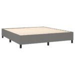 vidaXL Boxspring posteľ s matracom tmavosivá 160x200 cm látka – Obrázok 4