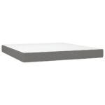 vidaXL Boxspring posteľ s matracom tmavosivá 160x200 cm látka – Obrázok 5