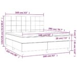 vidaXL Boxspring posteľ s matracom tmavosivá 160x200 cm látka – Obrázok 6