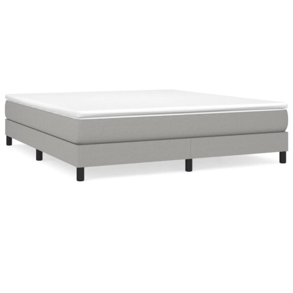 vidaXL Boxspring posteľ s matracom bledosivá 180x200 cm látka – Obrázok 2